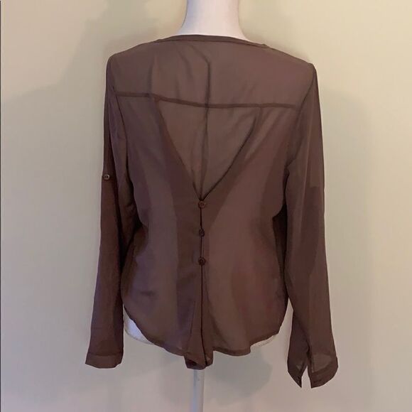 Semi sheer long sleeve blouse - Picture 7 of 7